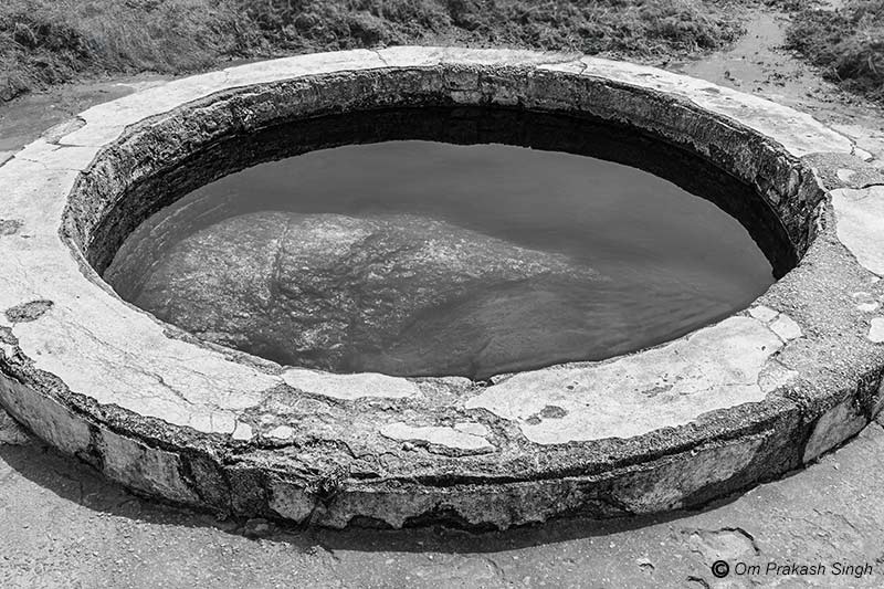 Closeup of the above Paata Daarhi revealing its stony base in Kudda village, Jharkhand, India
